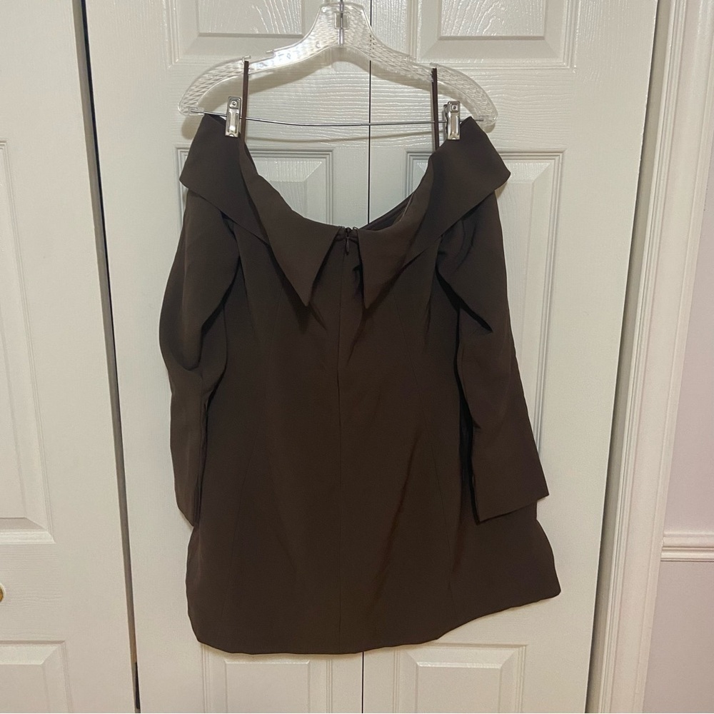 Odd Muse NWT The Ultimate Muse Button Up Mini Jacket Dress Brown Size XXL - Picture 6 of 11
